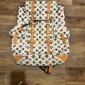 Louis Vuitton Monogram Multicolor Backpack (White)